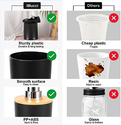 iMucci 9Pcs Black Bathroom Set