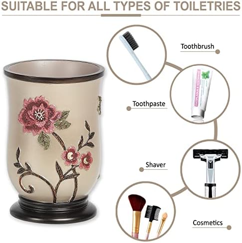4pc Larrisa Floral Bathroom Accessories Set