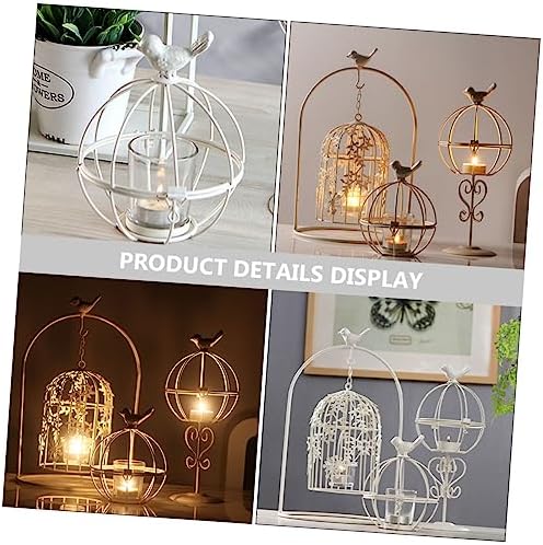 EPIGEIST Rustic Iron Candlestick Birdcage