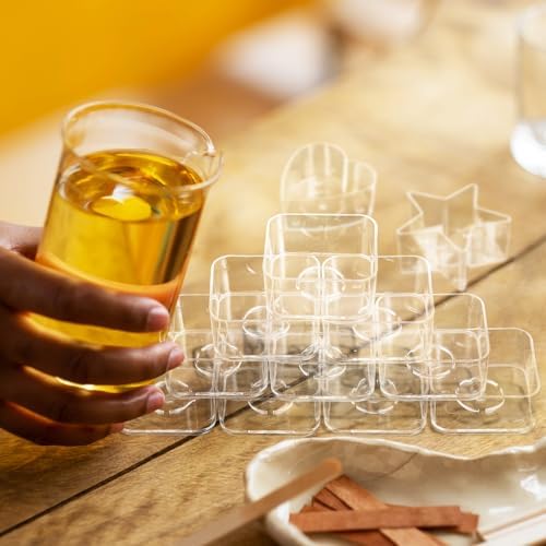 40pcs Plastic Clear Tealight Candle Cup Holders with 100 Wick