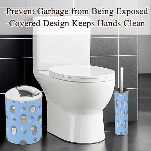 6-Piece Modern Bathroom Set with Cute Hedgehogs Design
