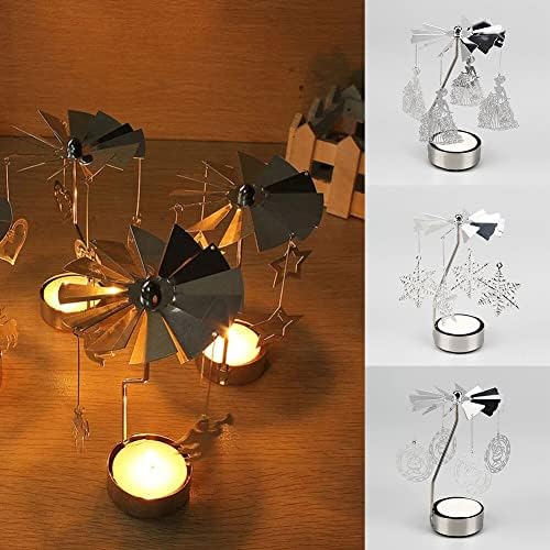 Elegant Metal Spinning Candle Holder for Weddings