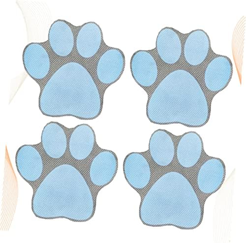 Happyyami 4-Piece Cartoon Dog Footprint Sticker Set for Bathtub Bath Safety