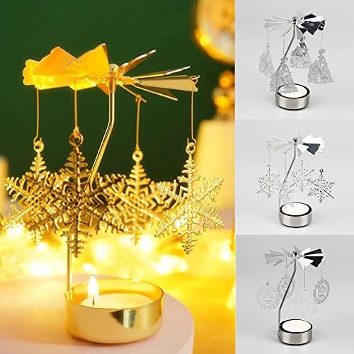 Elegant Metal Spinning Candle Holder for Weddings