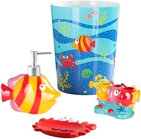 Allure Home Creation Fish Tails 4-Piece Bath Set bath essentials set