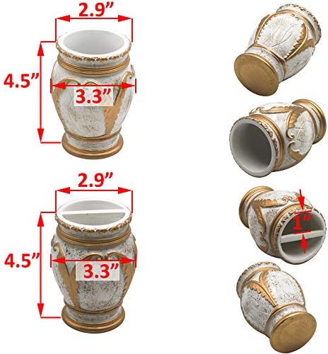 LUANT 4 Piece Bathroom Accessory Set White Gold