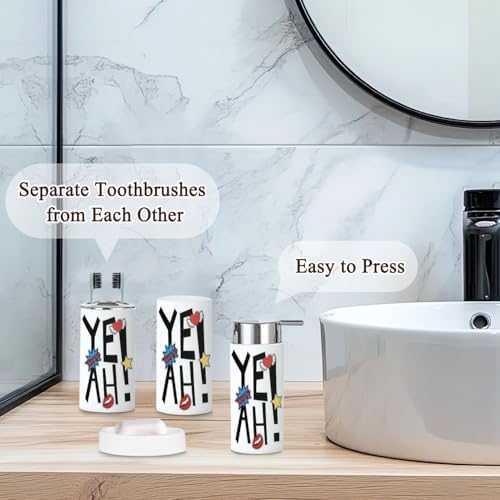Bathroom Accessories Set - 6-Piece Essential Kit for Modern Home Use
