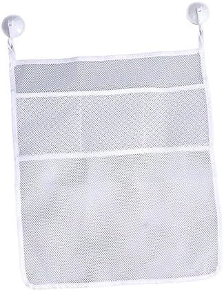 IMIKEYA Multifunctional Mesh Storage Bag with Strong Hooks for Bathroom Organization