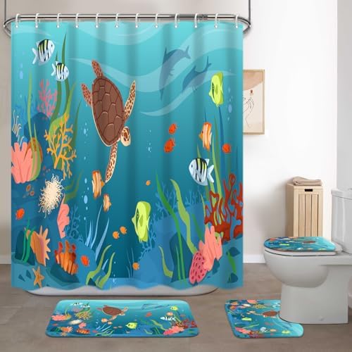 4-Piece Kids Bathroom Set with Nobody Hurts cartoon character