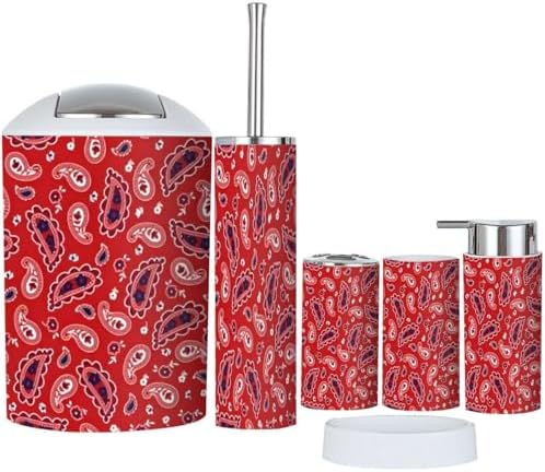 Bathroom Accessories Set 6 Pcs Durable Stylish Bathroom Organizers