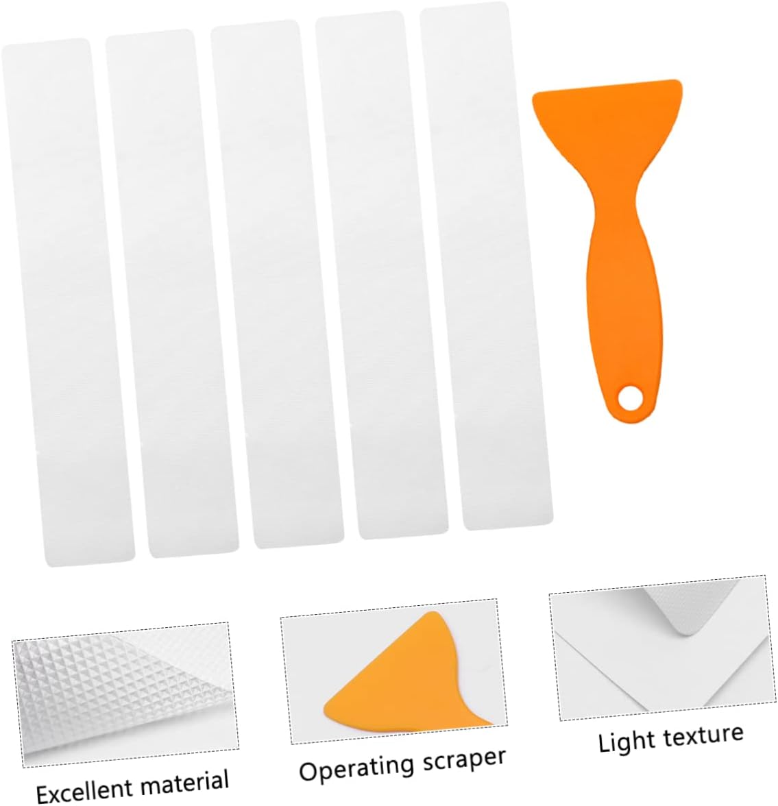 Bathroom Safety Sticker Set with Scraper Tool