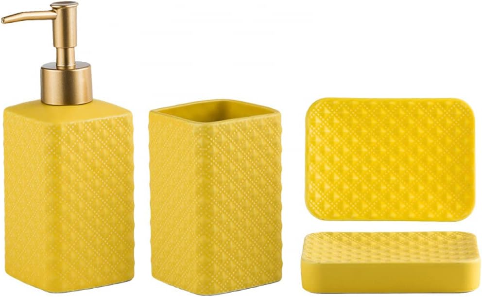 Elegant Yellow bathroom set for a clean and stylish look