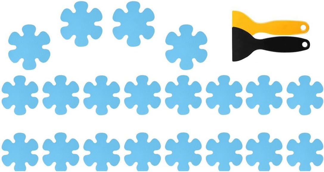 Anti-Slip Shower Stickers Blue for Safe Kids Bath