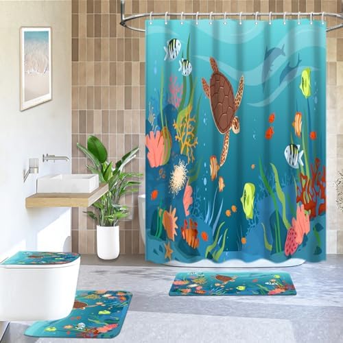 4-Piece Kids Bathroom Set with Nobody Hurts cartoon character