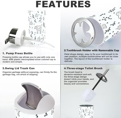 Elevate Your Bathroom Durable 6-Piece Set with Modern Design