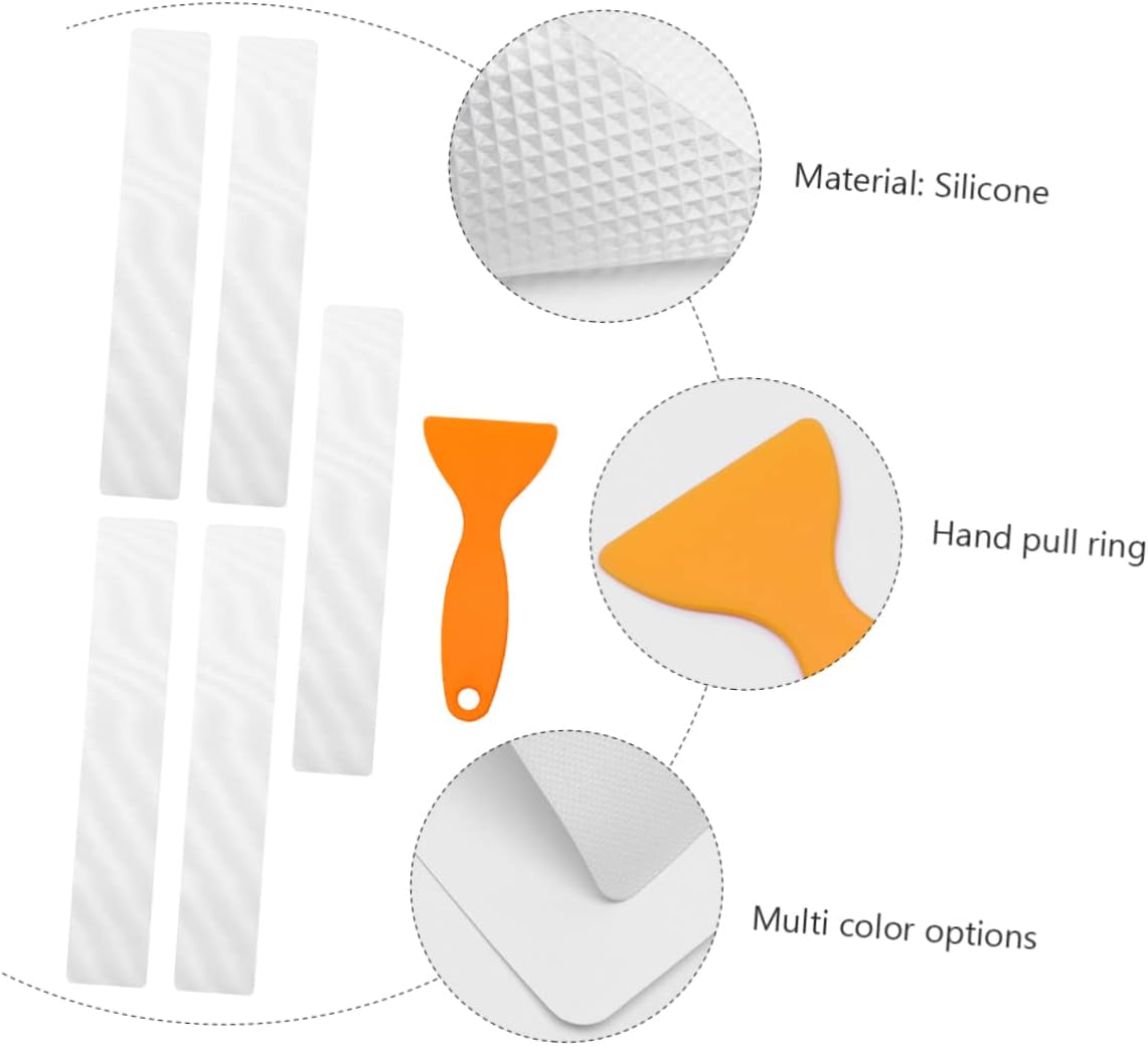 Bathroom Safety Sticker Set with Scraper Tool