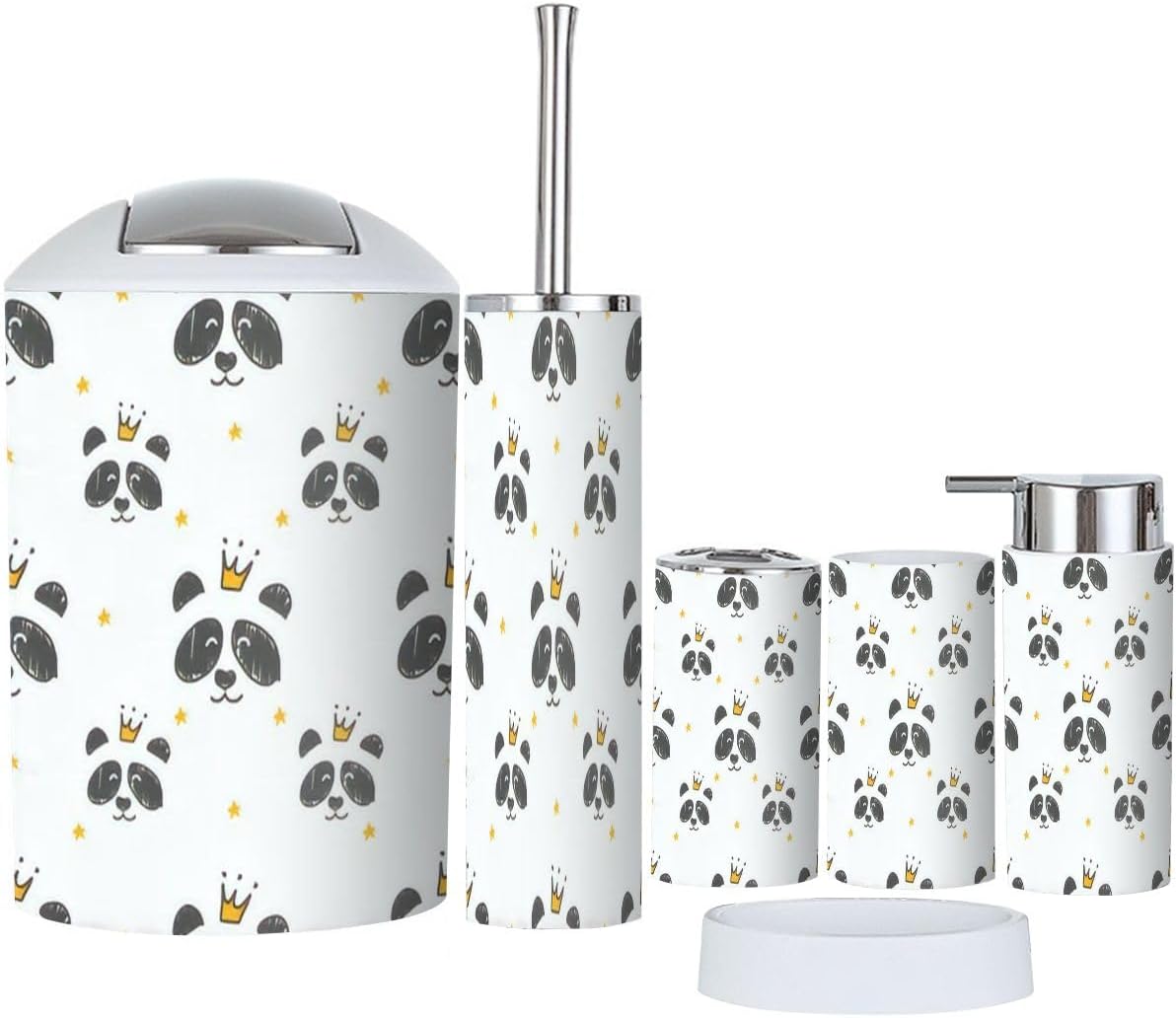 Cartoon Characters 6-Piece Bathroom Accessories Set