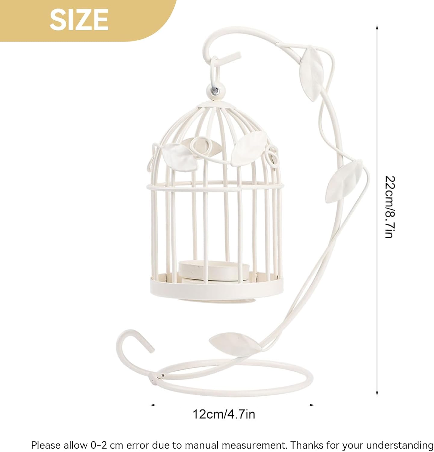 Hanging Birdcage Lantern Metal Birdcage Candle Holder for Weddings and Parties