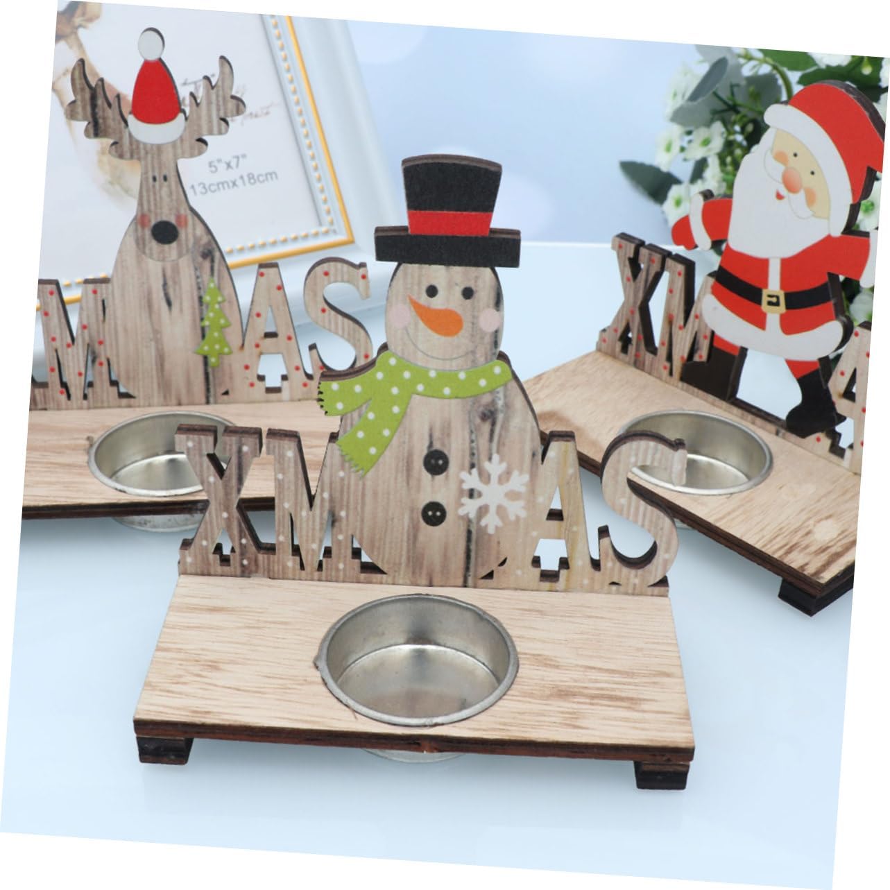 Unique Christmas Candle Holder Set for Dining Table