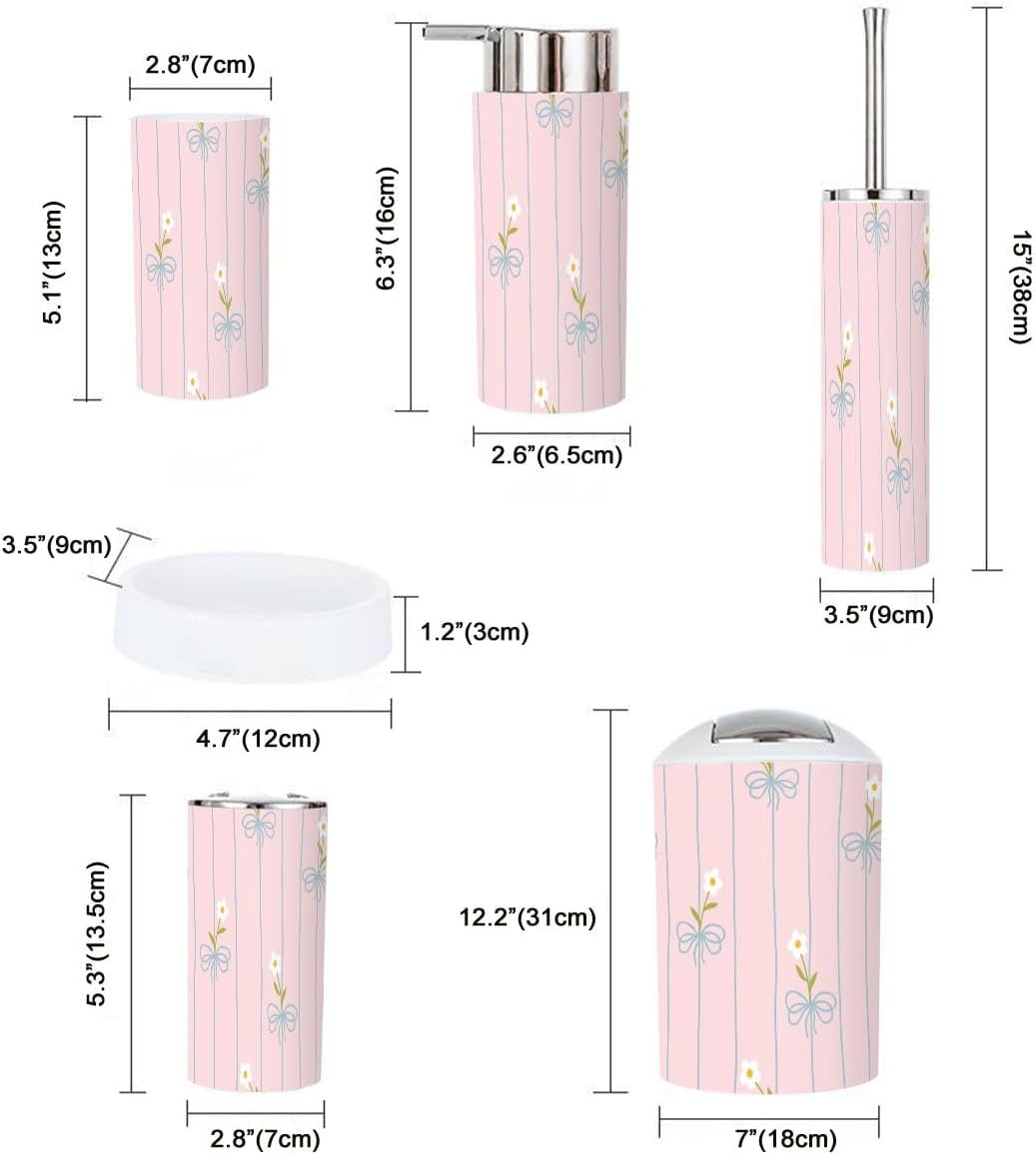 Cozy Cute Kawaii Bathroom Set 6 Pcs