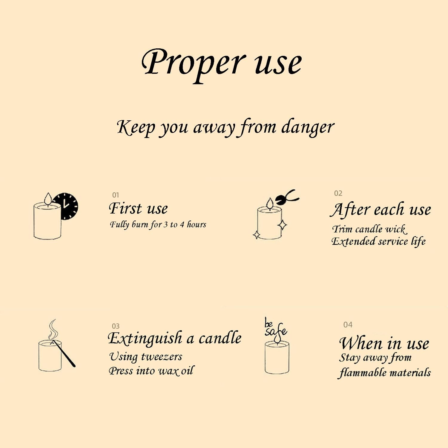 Elegant Jar Candles Set Scented Reusable Long-Burning