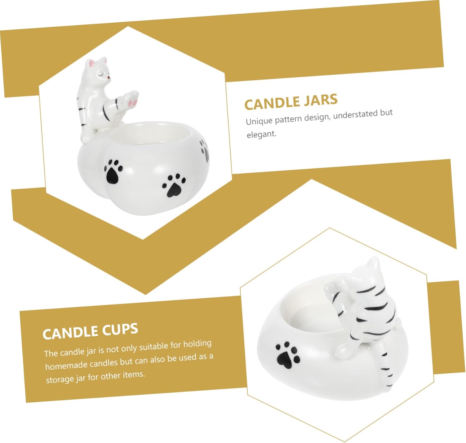 Elegant Cat Candle Holder