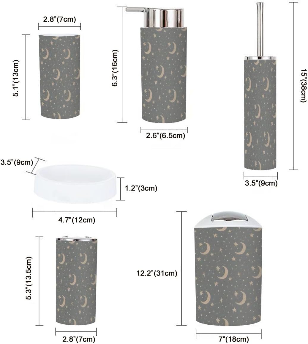 Stylish 6-Piece bathroom set Scandinavian Bohemian style for kids