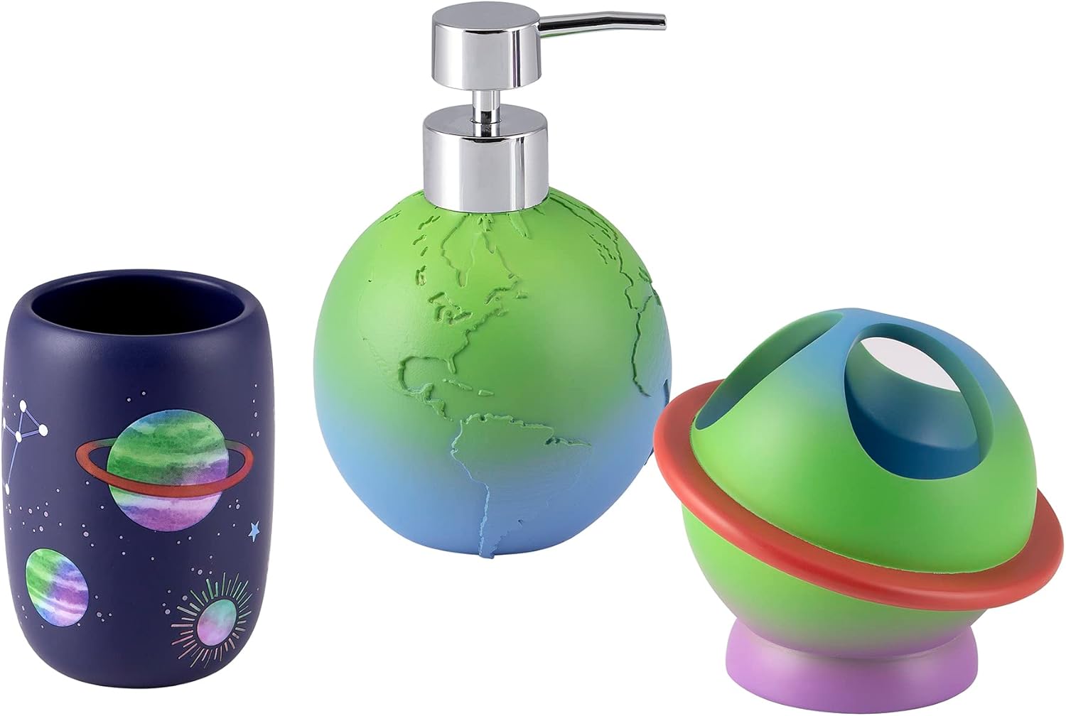 Allure Home Creation Starry Night 3-Piece Bathroom Accessory Set 1