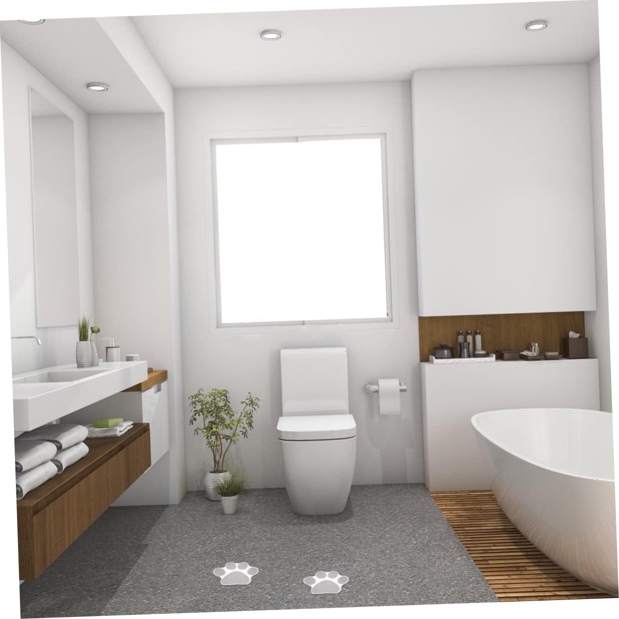 LIFKOME 20Pc Slip Dog Paw Bath Tub Decals