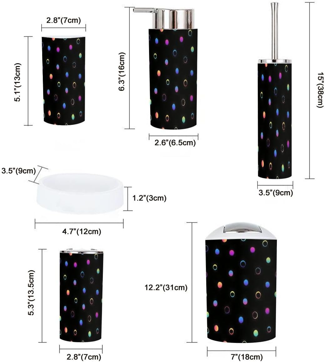 6-Piece Modern Bath Essential Set for Durable Organizations