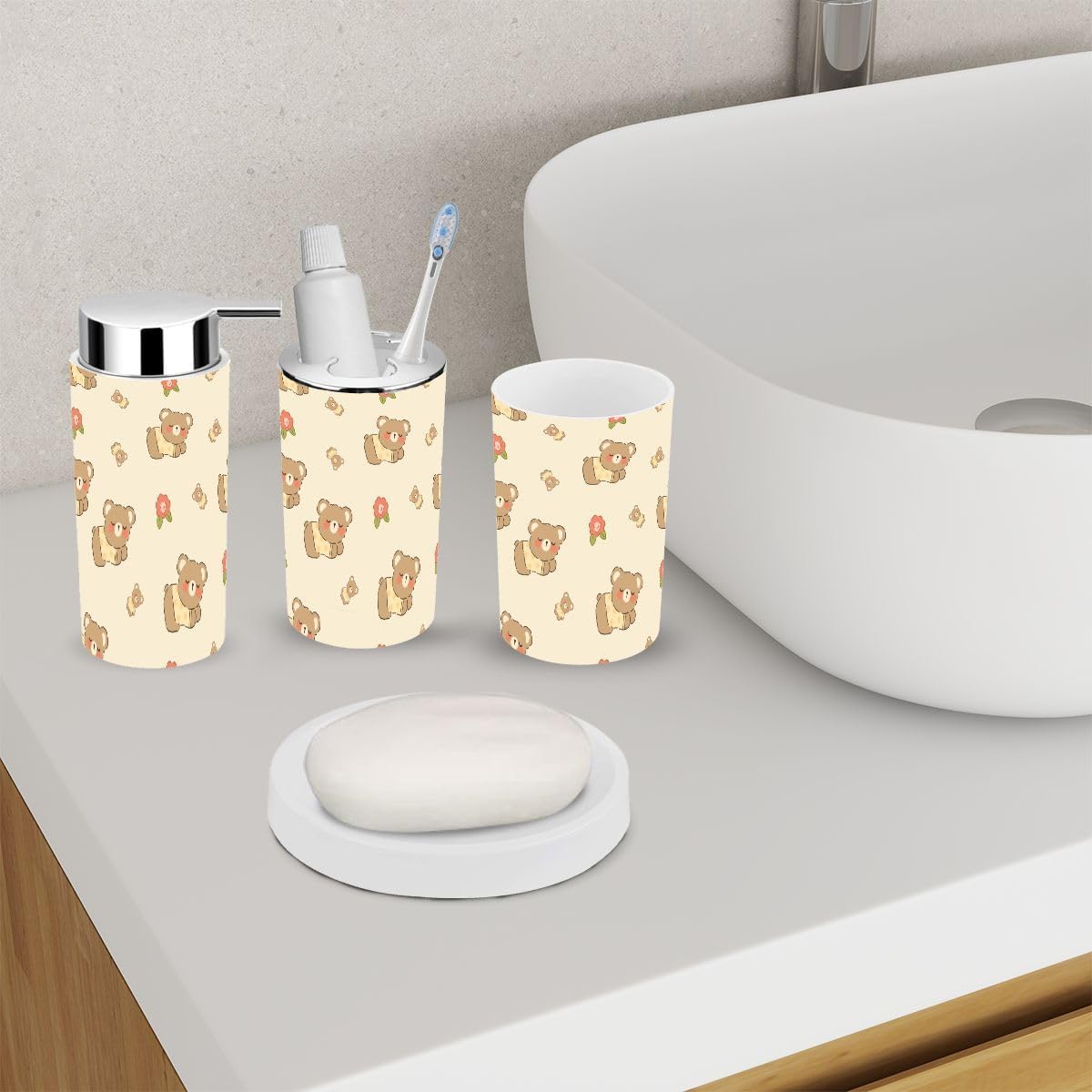 Bath Time Essentials Cute Bear Design for Kids