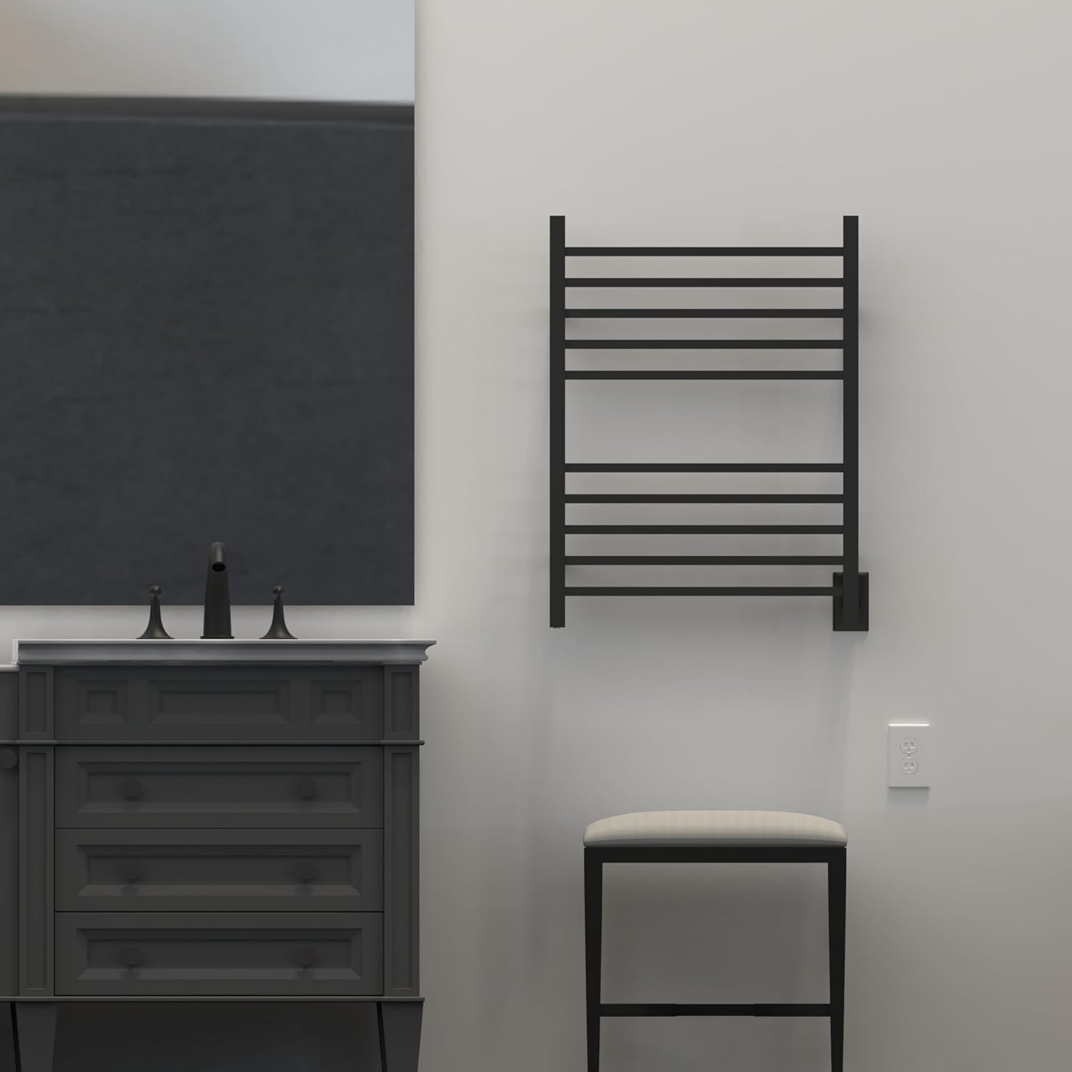 Amba Radiant 10-Bay Towel Warmer Matte Black