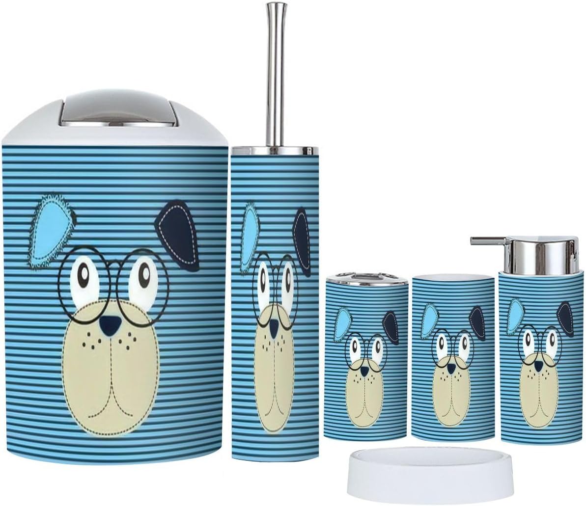 Cute Dog Head Bathroom Accessories Set for Kids
