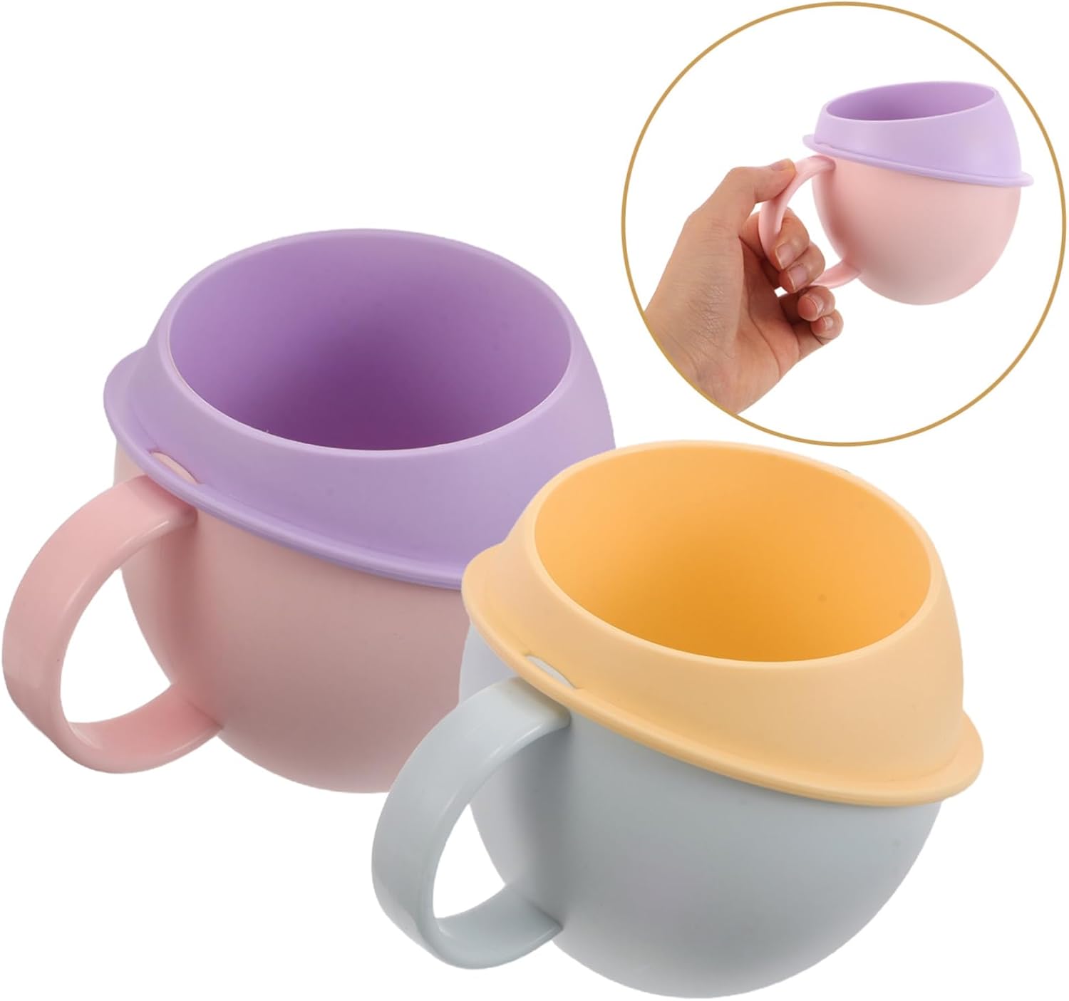 MAGICLULU 2-Piece Plastic Mouthwash Holder for Kids Toothbrush Beverage Tumbler