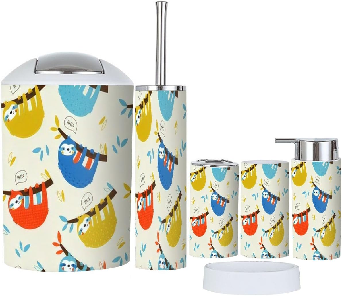 XNGJEMVWXO 6-Piece Bathroom Accessory Set