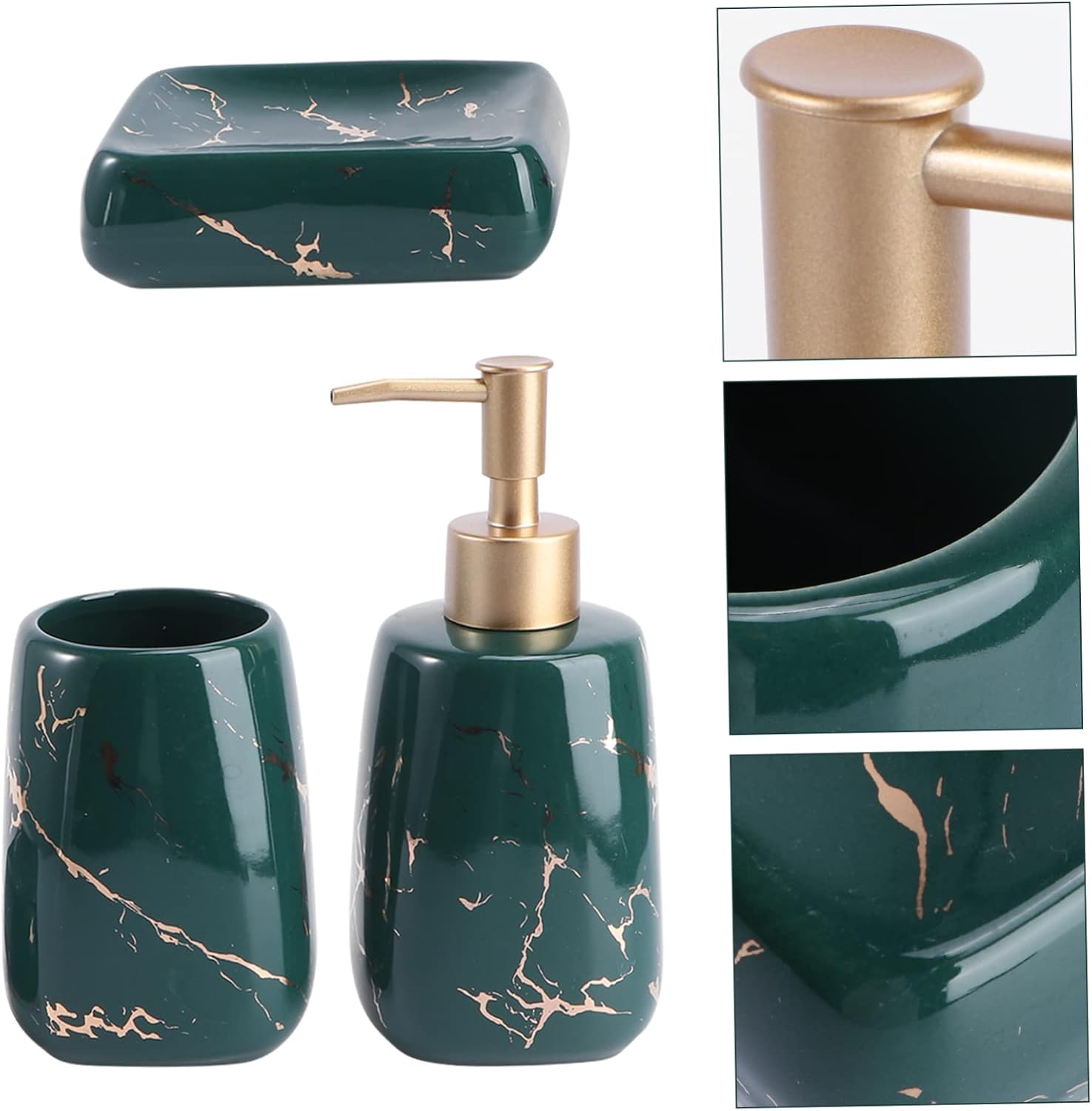 SOLUSTRE 3Pcs Bathroom Accessory Set