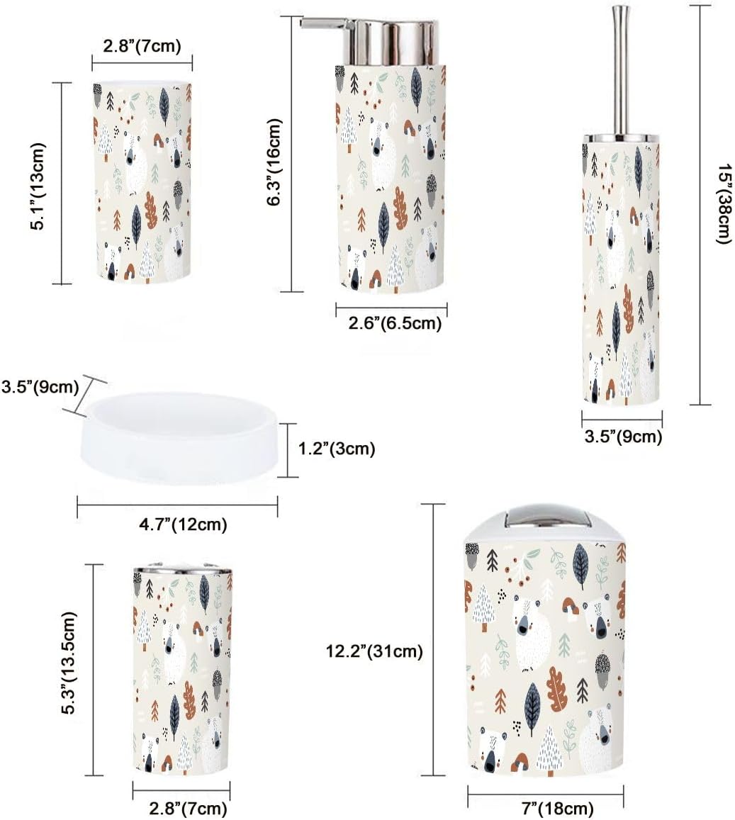 JBNJANKDAV - Creative Kids Bathroom Accessories Set 6 Pcs