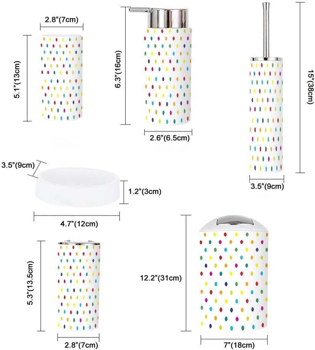 6-Piece Bathroom Accessory Set Modern Design for Home Commercial Use