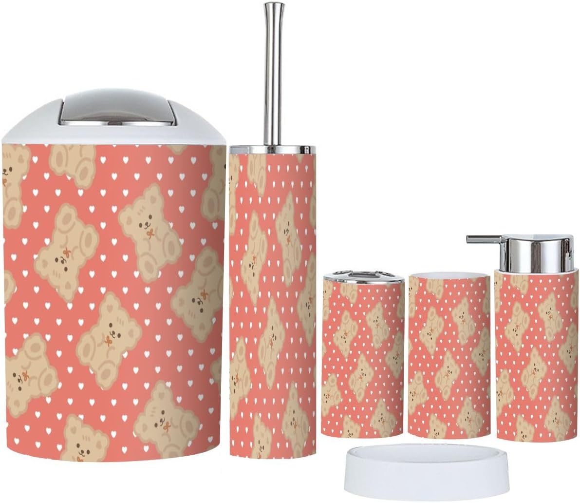 Bathroom ACCESSORY Set Create a Sweet Home with Teddy Bear Design BathKitchenHomemAKidsUSE