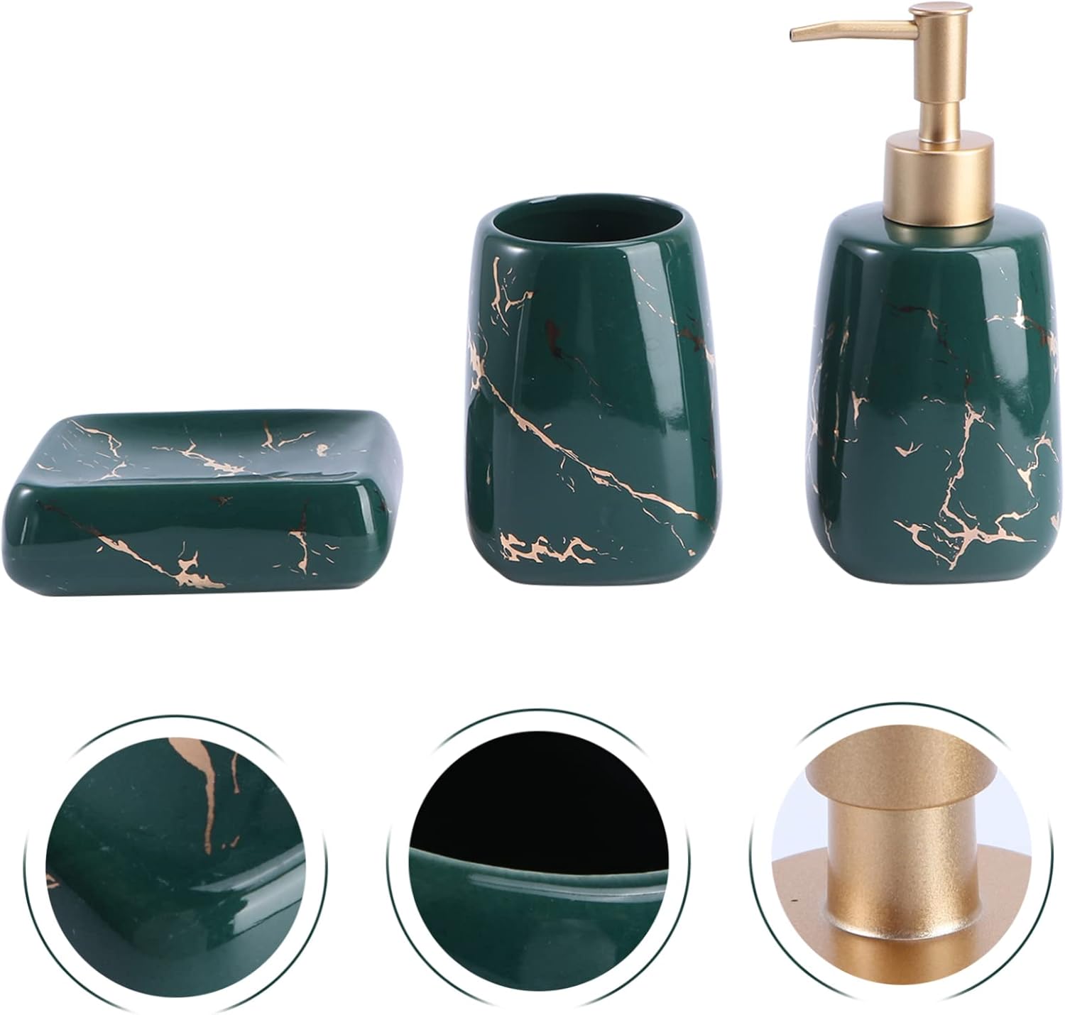 SOLUSTRE 3Pcs Bathroom Accessory Set