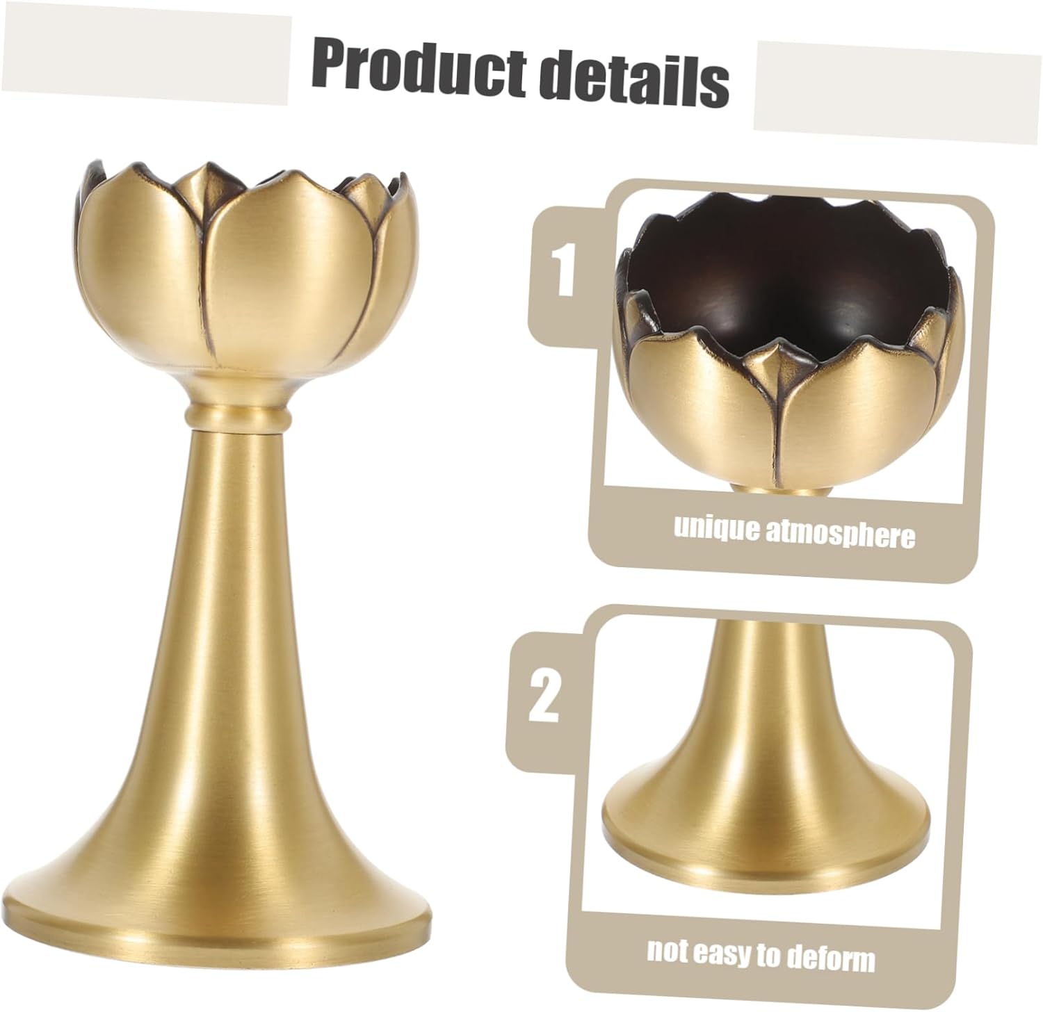 Buddha Offering Lotus Candle Holder Buddhist Altar Accessory