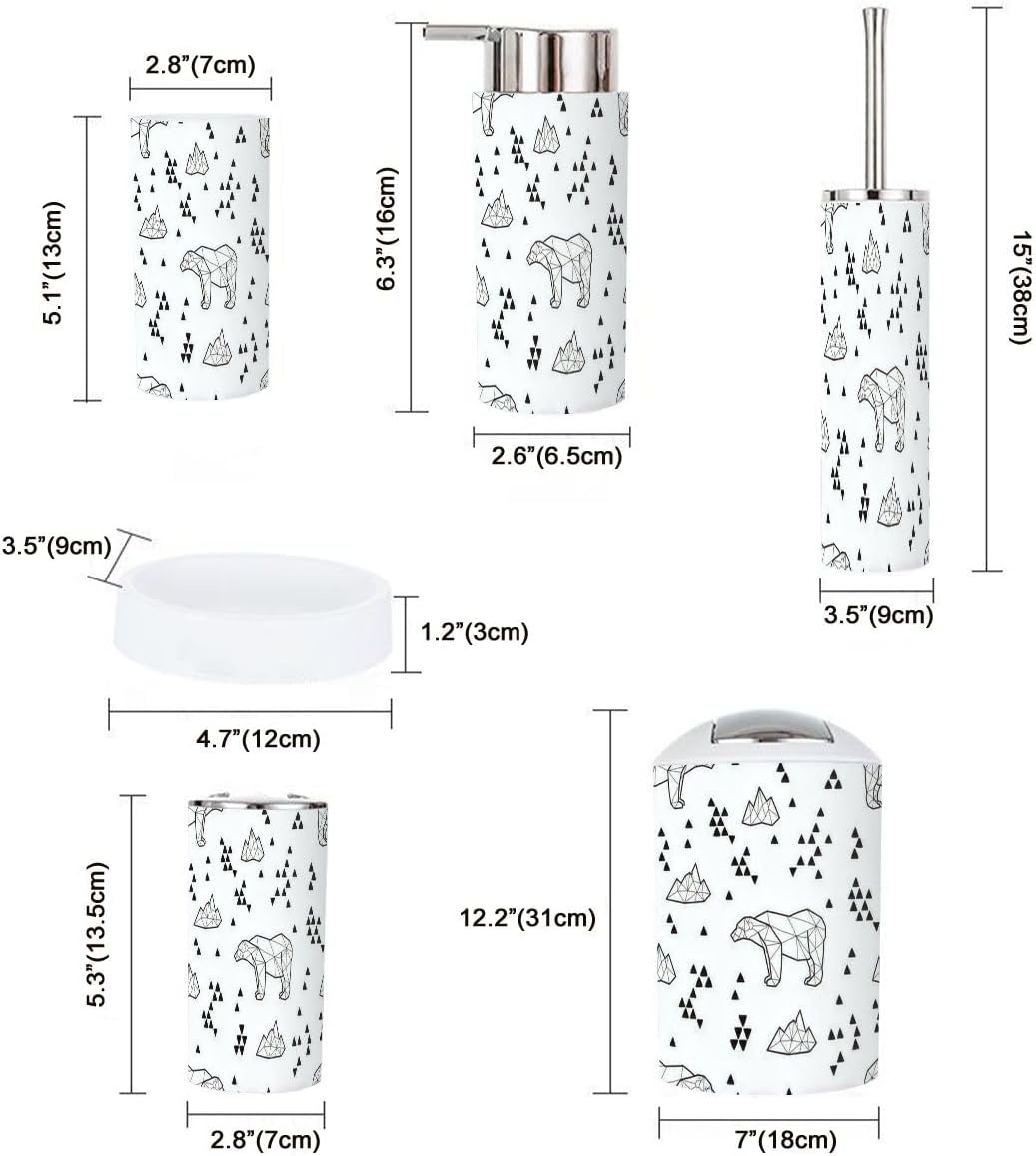 Elevate Your Bathroom Durable 6-Piece Set with Modern Design