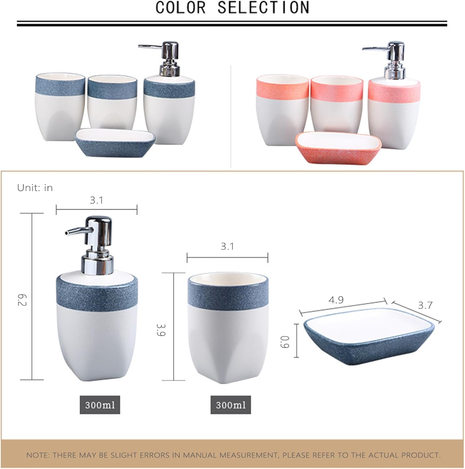 Bathroom Accessory Set with Snowflake Design