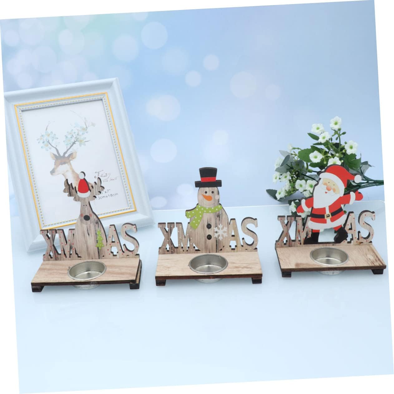 Unique Christmas Candle Holder Set for Dining Table