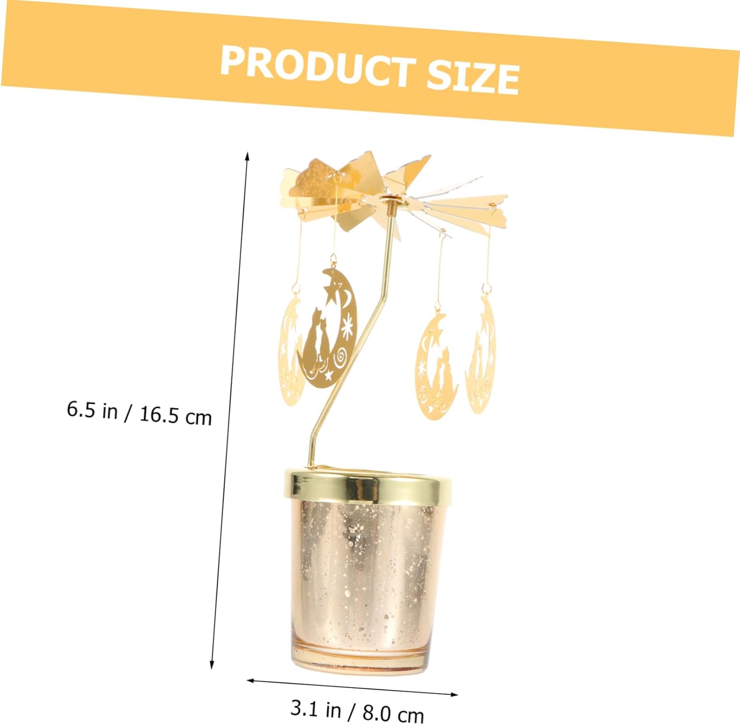Elegant rotating candle holder for parties