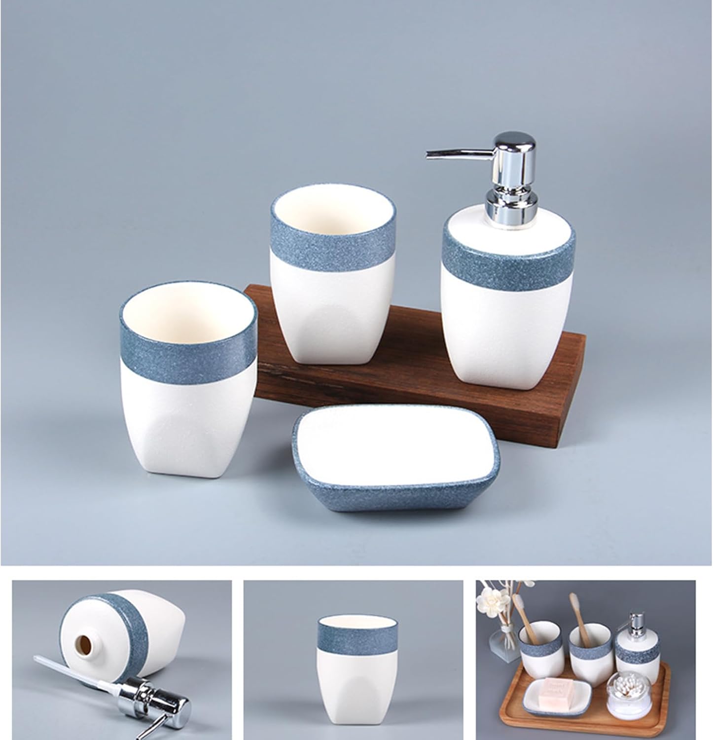 Bathroom Accessory Set with Snowflake Design