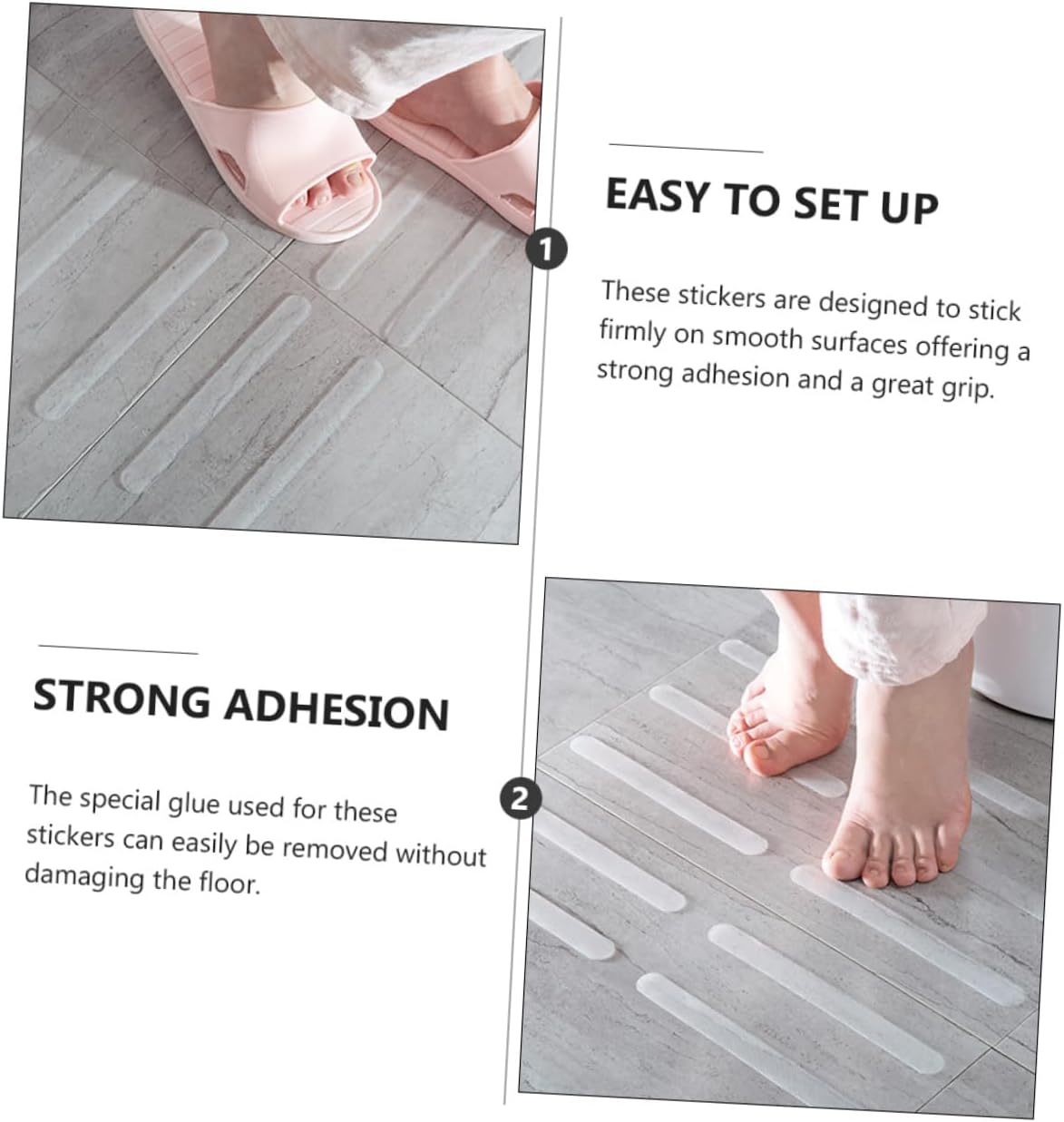 20-Piece Non-Slip Bathtub Stickers for enhanced bathroom safety