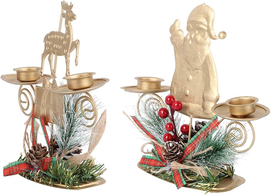 Elegant Christmas Candle Holder Set