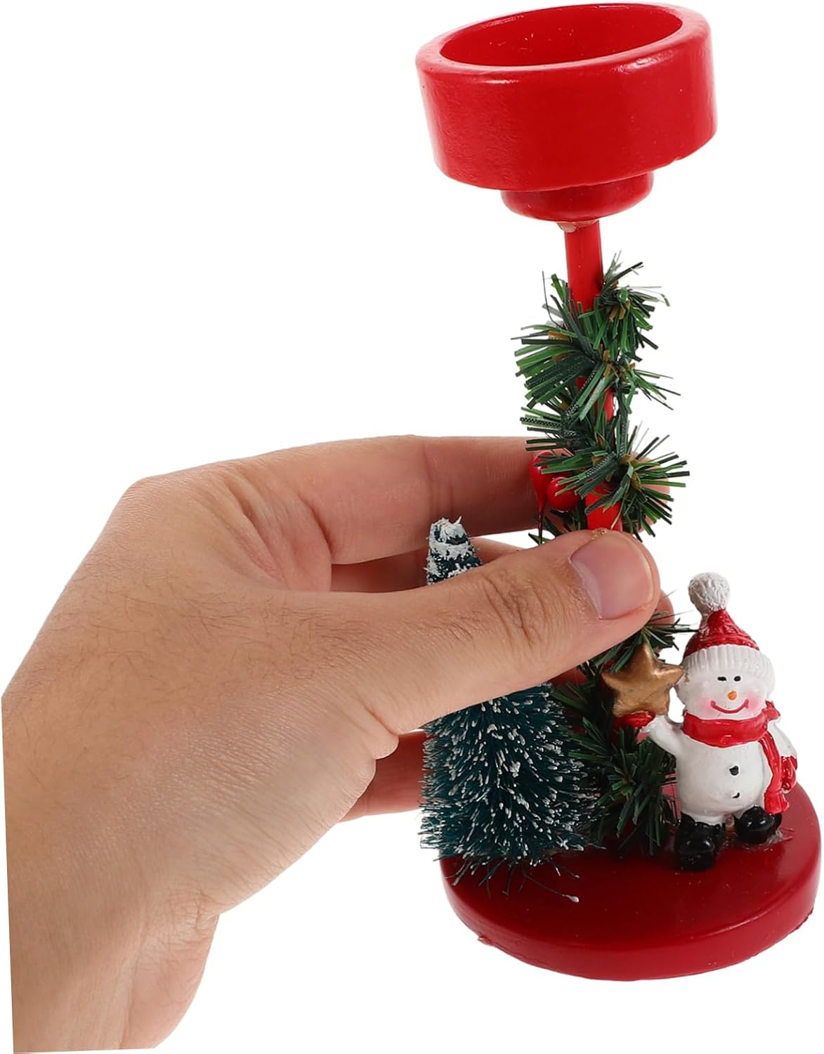 Mucklily Snowman Candle Holder Ornament - Christmas Party Decorations