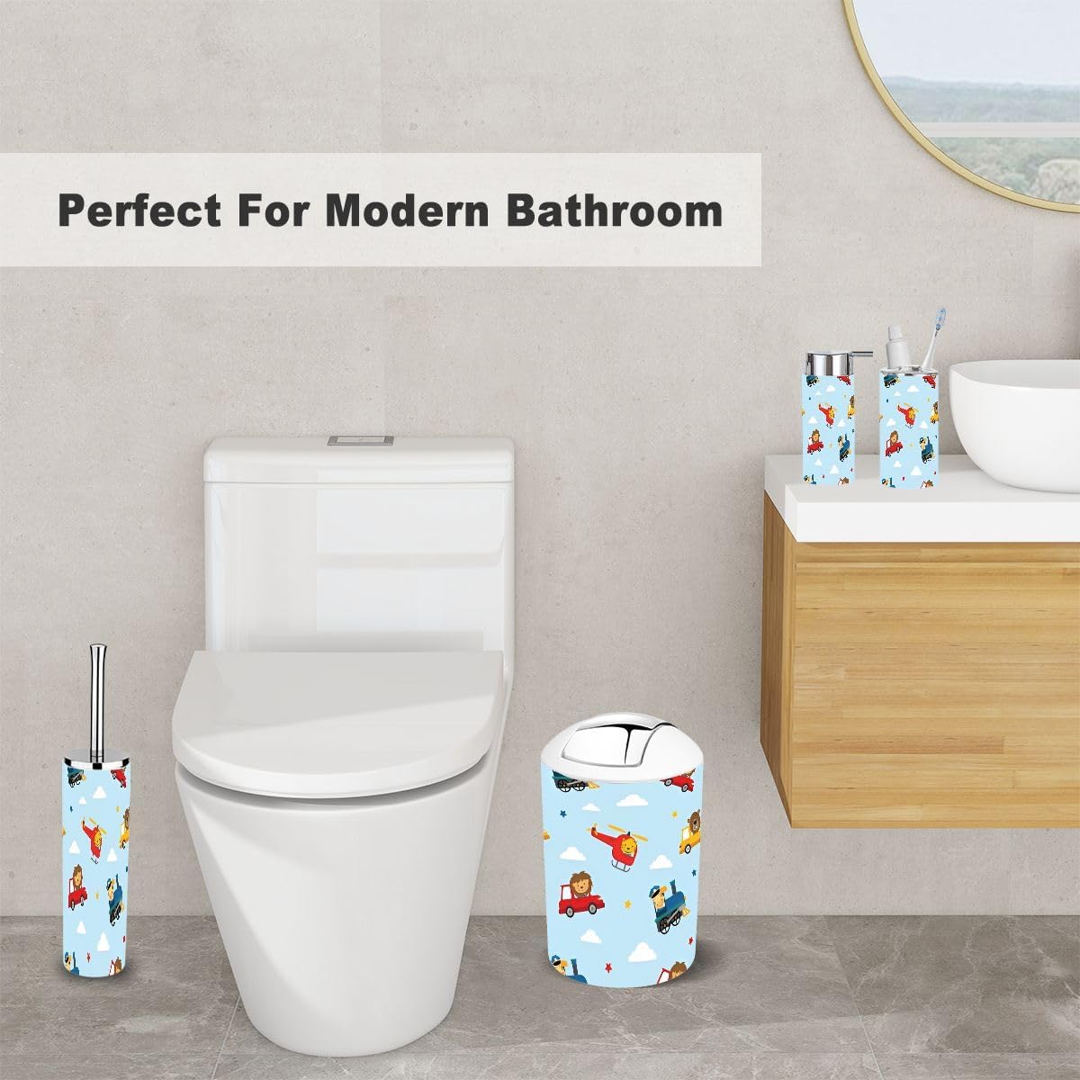 Bathroom Accessory Set 6 Piece Durable